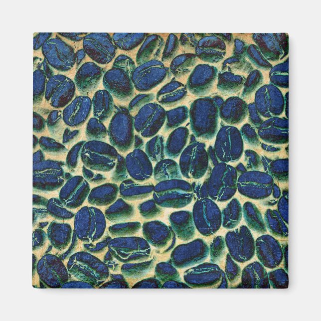 vibrant coffee beans magnet (Front)