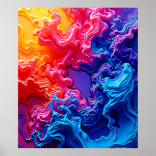 Vibrant Color Fusion Art Poster