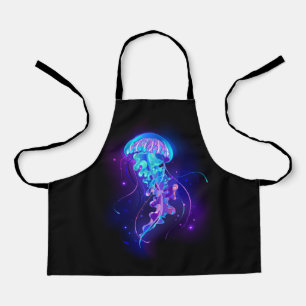 Vibrant Color Glowing Jellyfish Apron