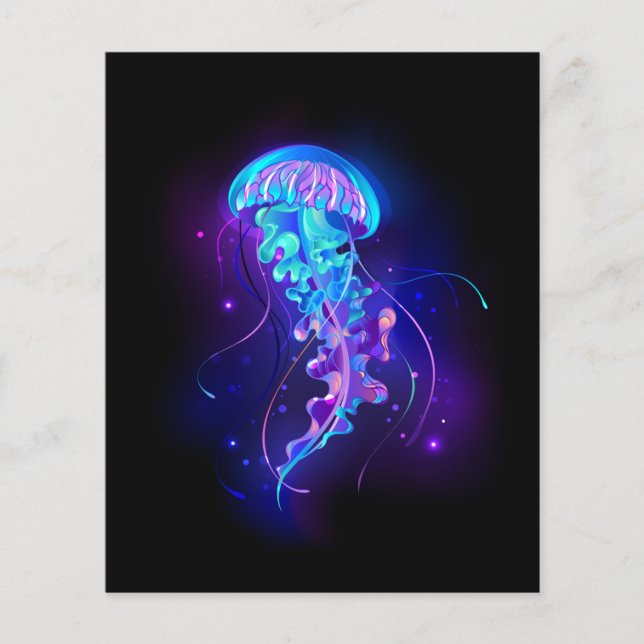 Vibrant Color Glowing Jellyfish Flyer (Front)