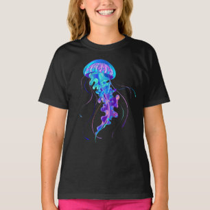Vibrant Color Glowing Jellyfish T-Shirt