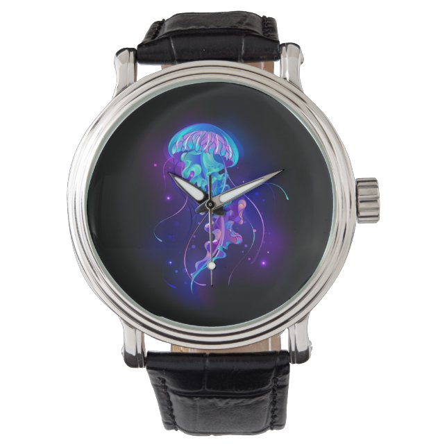 Vibrant Color Glowing Jellyfish Watch (Front)