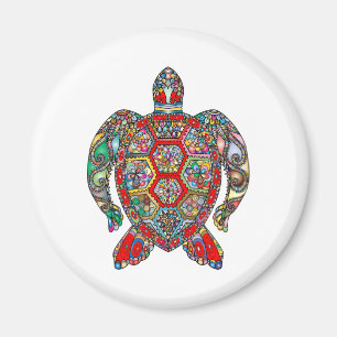 Vibrant color turtle magnet