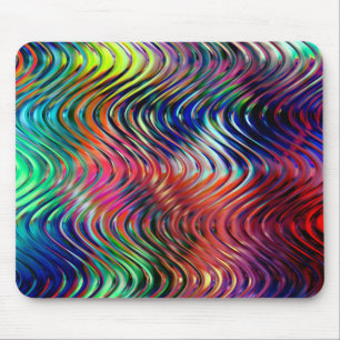 Vibrant Color WavesThrow Pillow Mouse Mat