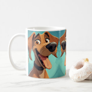 Vibrant Colorful Dog Art, For Dog Lovers Featuring Coffee Mug