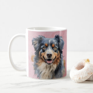 Vibrant Colorful Dog Art, For Dog Lovers Featuring Coffee Mug