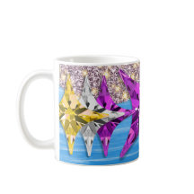Vibrant Colorful Geometric Star Pattern Coffee Mug