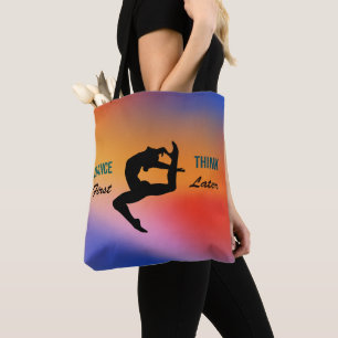 Vibrant & Colorful Gradient Dance Quote Tote Bag