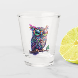 Vibrant Colorful Owl with Vibrant Glasses Design
