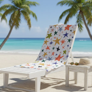 Vibrant Colorful Star Pattern With Cozy Beach Towel