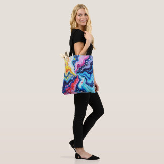 Vibrant Colorful Swirl Abstraction Tote Bag