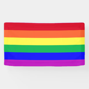 Vibrant Colors LGBT LGBTQ+ Gay Pride Rainbow Flag Banner