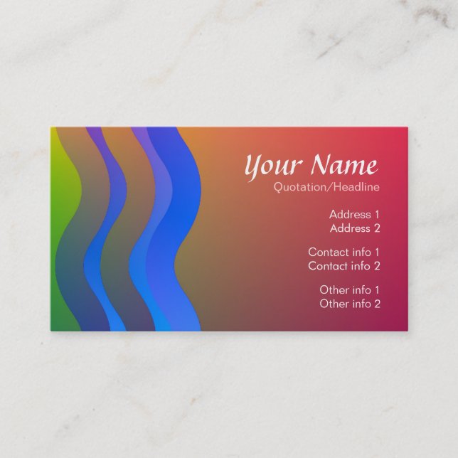Vibrant Colorss Business Card (Front)