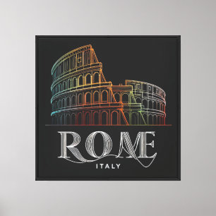 Vibrant Colosseum Canvas Print
