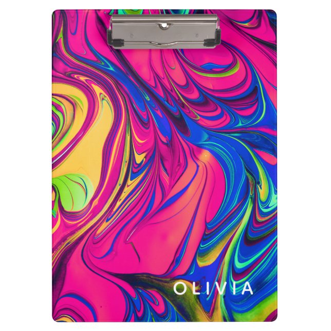 Vibrant Colour Aesthetic Pattern Clipboard (Front)