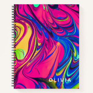 Vibrant Colour Aesthetic Pattern Notebook