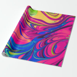 Vibrant Colour Aesthetic Pattern Wrapping Paper