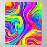 Vibrant Colour Background: Cartoon Splash Art