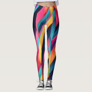Vibrant Colour Blocks Leggings