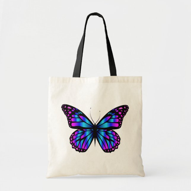 vibrant colour butterfly tote bag (Front)