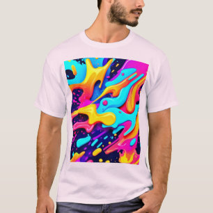 Vibrant Colour Chaos Art T-Shirt