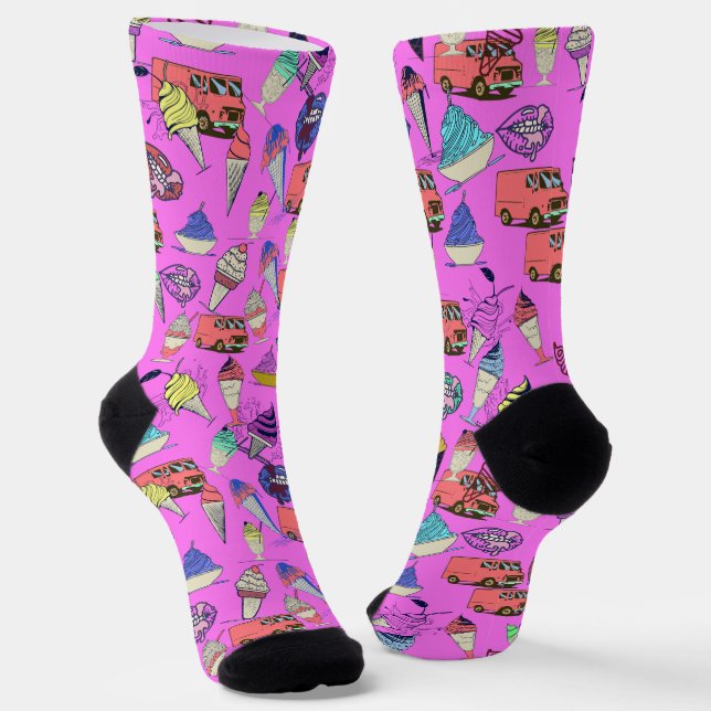 Vibrant Colour Crew Socks (Angled)