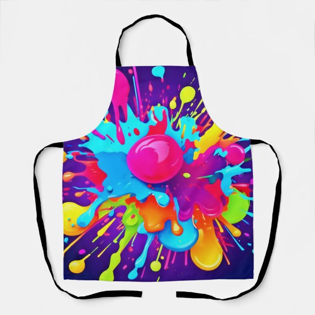 Vibrant Colour Explosion: A Visual Feast Apron (Front)