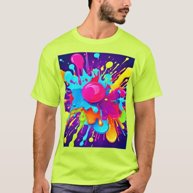 Vibrant Colour Explosion: A Visual Feast T-Shirt (Front)