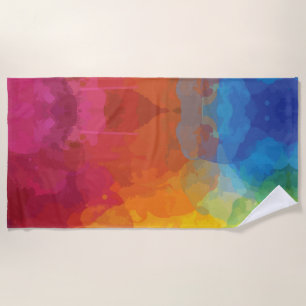 Vibrant Colour Explosions Beach Towel