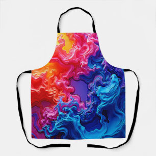 Vibrant Colour Fusion Art Apron