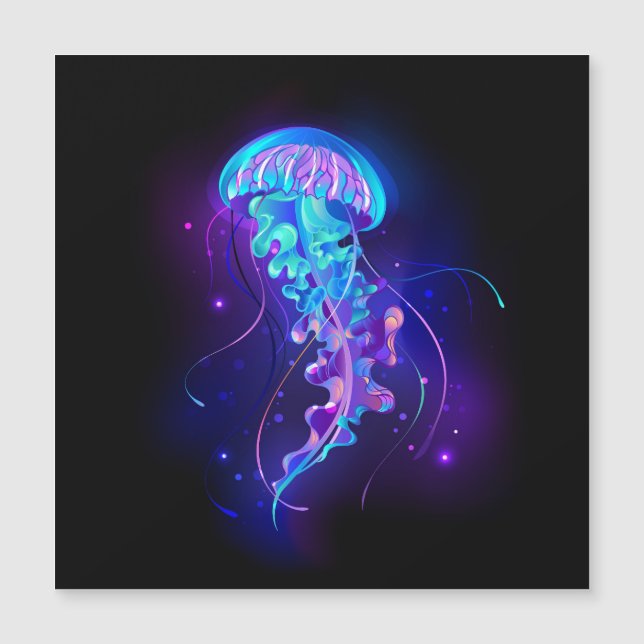 Vibrant Colour Glowing Jellyfish (Front)