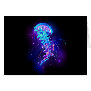 Vibrant Colour Glowing Jellyfish
