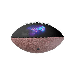 Vibrant Colour Glowing Jellyfish American Football
