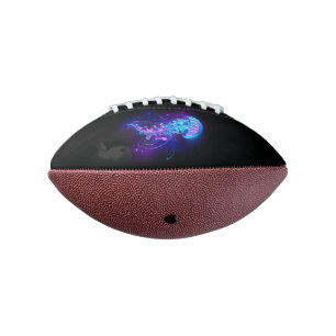 Vibrant Colour Glowing Jellyfish American Football