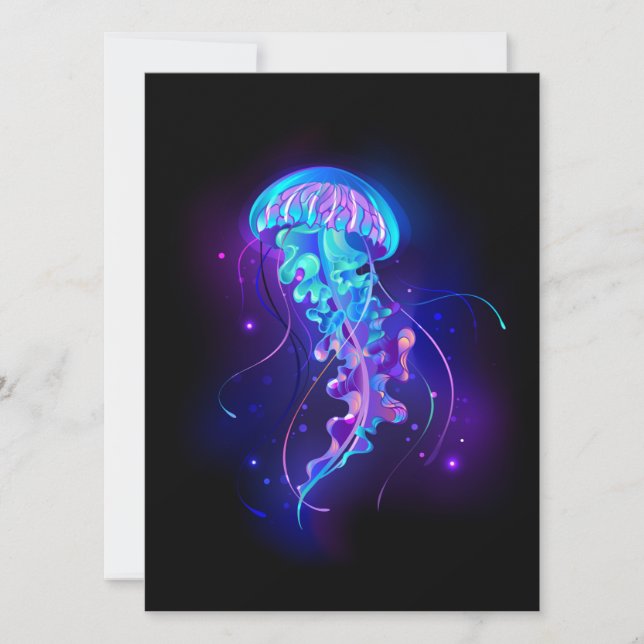 Vibrant Colour Glowing Jellyfish Announcement (Front)