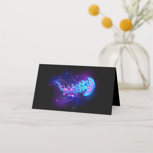 Vibrant Colour Glowing Jellyfish Appointment Card (Front)