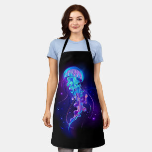 Vibrant Colour Glowing Jellyfish Apron