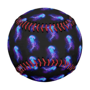 Vibrant Colour Glowing Jellyfish Baseball