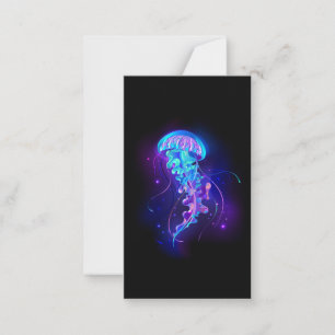 Vibrant Colour Glowing Jellyfish Card