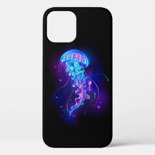 Vibrant Colour Glowing Jellyfish iPhone 12 Case