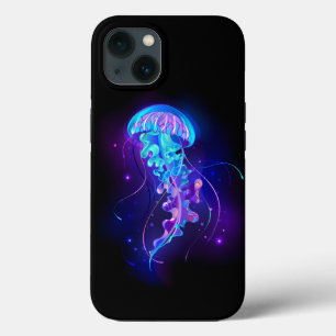 Vibrant Colour Glowing Jellyfish iPhone 13 Case