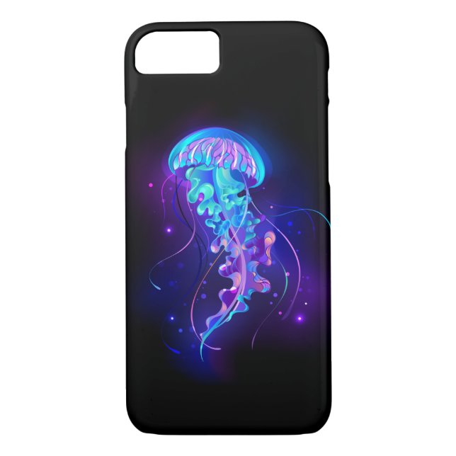 Vibrant Colour Glowing Jellyfish Case-Mate iPhone Case (Back)