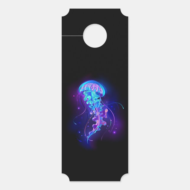 Vibrant Colour Glowing Jellyfish Door Hanger (Front)