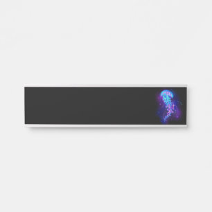 Vibrant Colour Glowing Jellyfish Door Sign