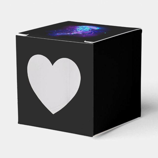 Vibrant Colour Glowing Jellyfish Favour Box (Front Side)