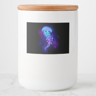 Vibrant Colour Glowing Jellyfish Food Label