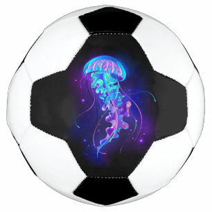 Vibrant Colour Glowing Jellyfish Football