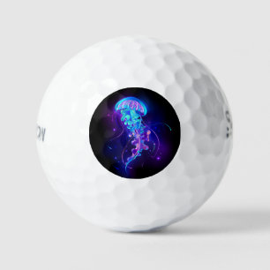 Vibrant Colour Glowing Jellyfish Golf Balls