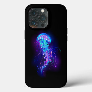 Vibrant Colour Glowing Jellyfish iPhone 13 Pro Case