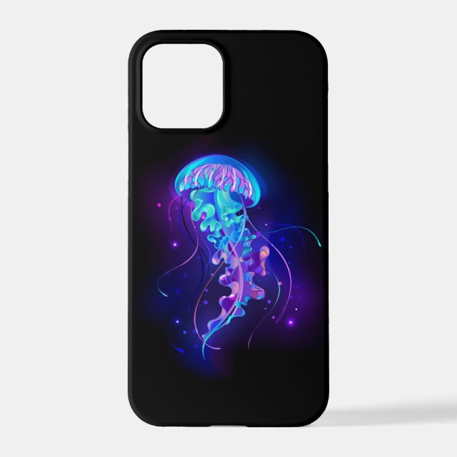 Vibrant Colour Glowing Jellyfish iPhone Case (Back)